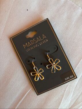 Gorgeous Marsala Sterling Silver earrings